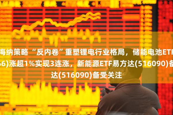 海纳策略 “反内卷”重塑锂电行业格局，储能电池ETF(159566)涨超1%实现3连涨，新能源ETF易方达(516090)备受关注